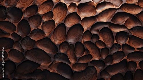  a close up of a wall made out of wooden planks with a large amount of woodgrain on top of it. © Anna