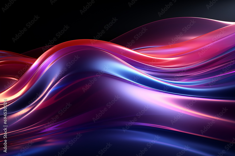 Fototapeta premium Abstract blue pink neon light background