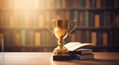 image of cup sitting atop books on a table