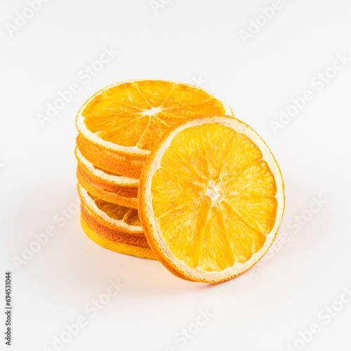 slice of orange on a white background