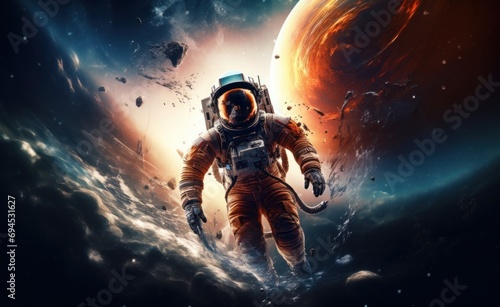 astronaut in space © ArtCookStudio