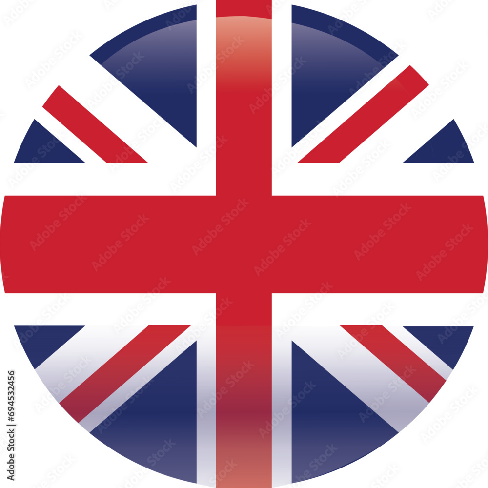 UK Flag, united kingdom flag round button shiny template design for social media and website. UK Flag, united kingdom flag round button shiny template design for social media and website.