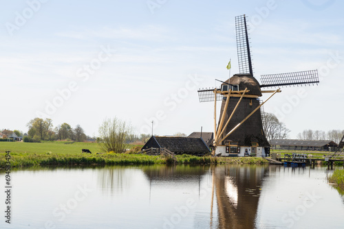 Former polder mill - 't Hoog- en Groenland, near the rural village of Baambrugge.