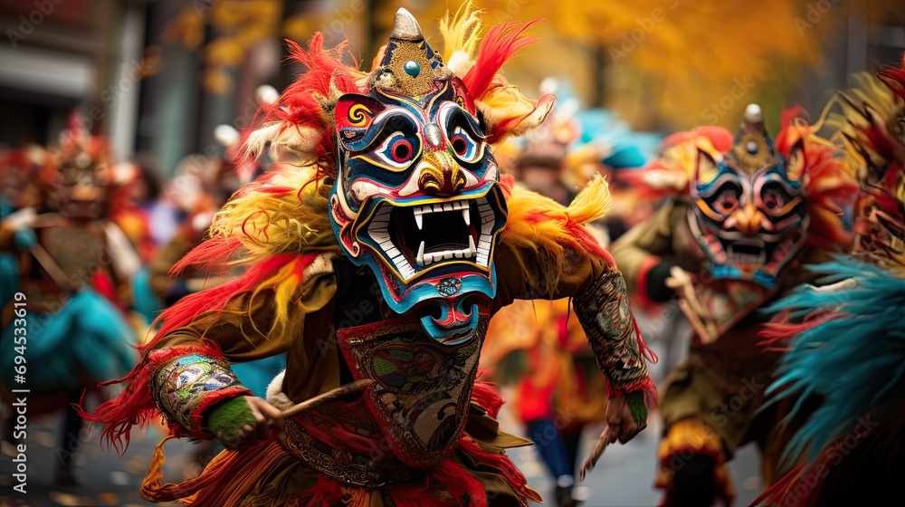 mask carnival culture colorful festival ai generated