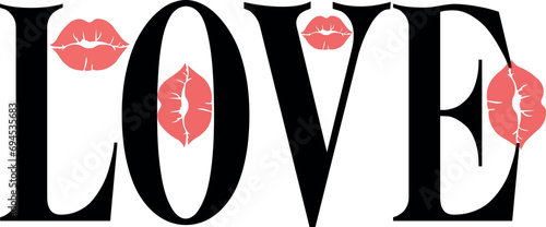 Love word.  Kiss Me red. Kiss me red lips with white background. Solid red lips.