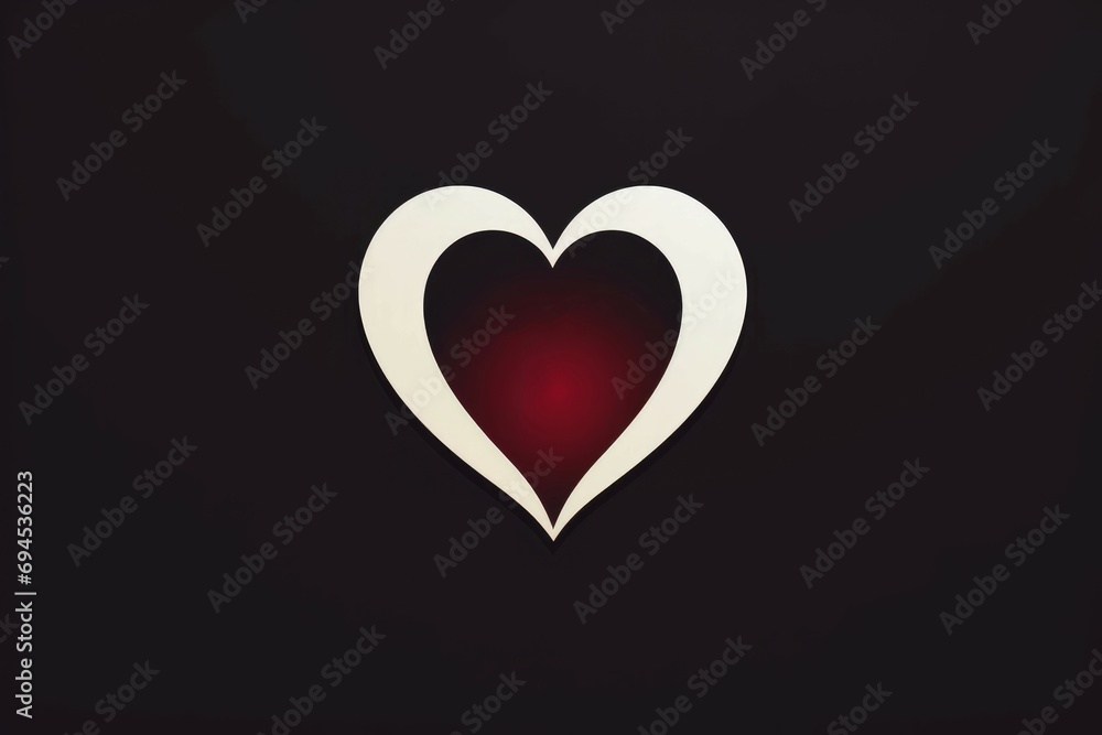 Creative Logo shape heart. Love design. Generate Ai