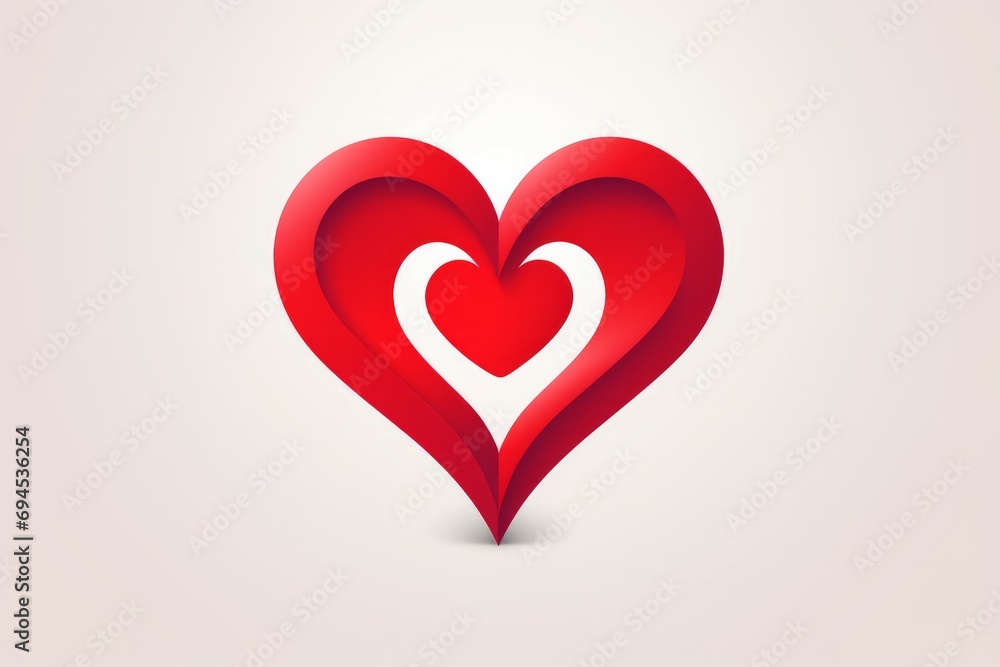 Stylish Logo shape heart. Love design. Generate Ai
