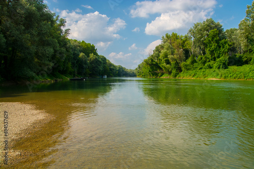 Фотография Backwater of Danube river in Racalmas