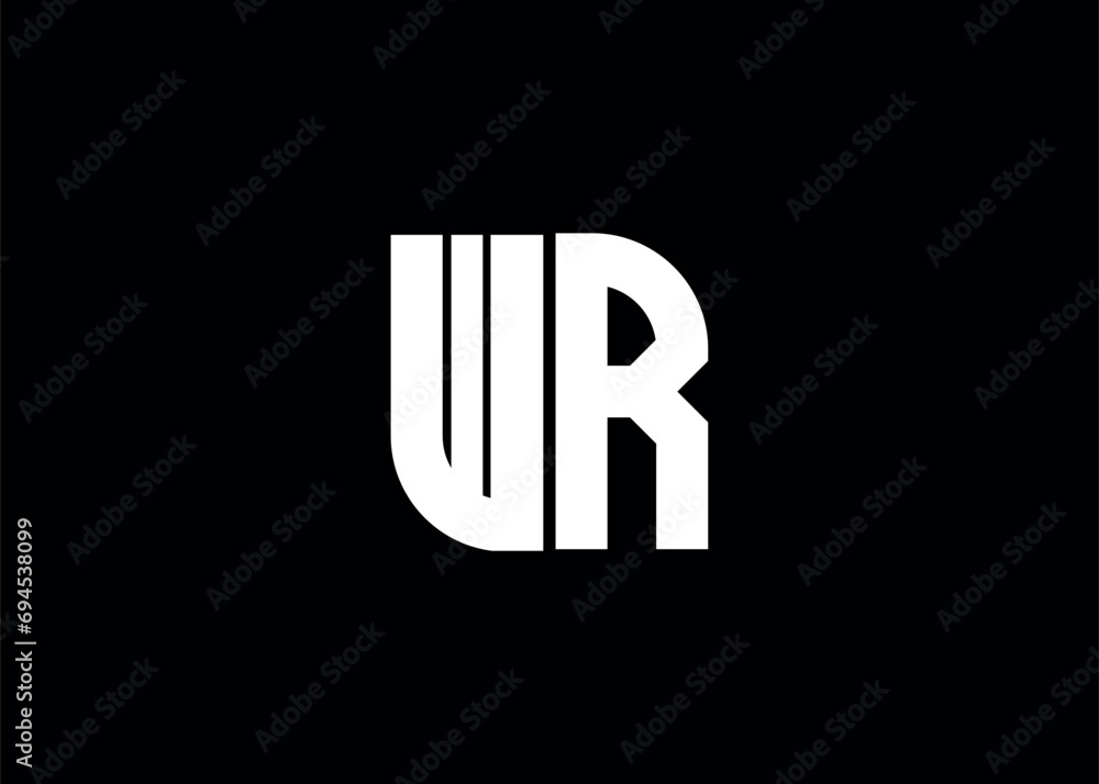 Monogram Letter WR Logo Design vector template Monogram Letter WR Logo Design vector template
