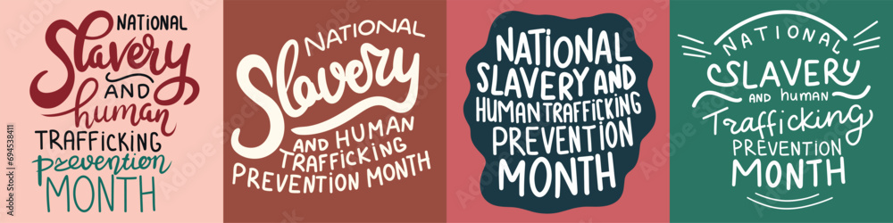 Collection Inscriptions National Slavery And Human Trafficking Prevention Month Handwriting