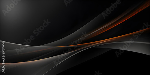Dark grey black abstract background with glowing lines design for social media post, business, advertising event. Modern technology innovation concept background