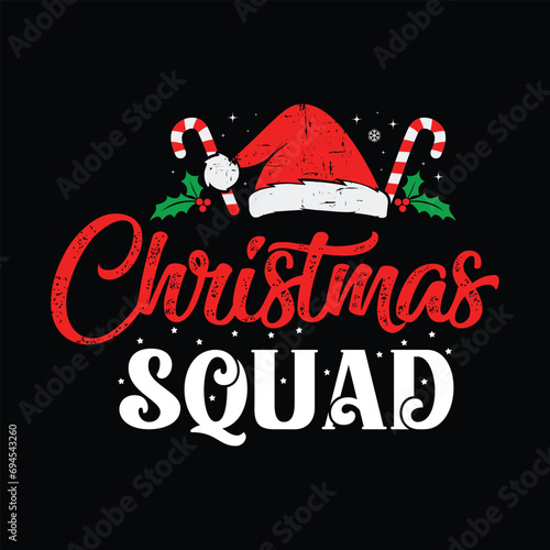 Christmas Squad Typography Shirt, Funny Christmas, Christmas Tree, Funny Christmas Shirt Print Template