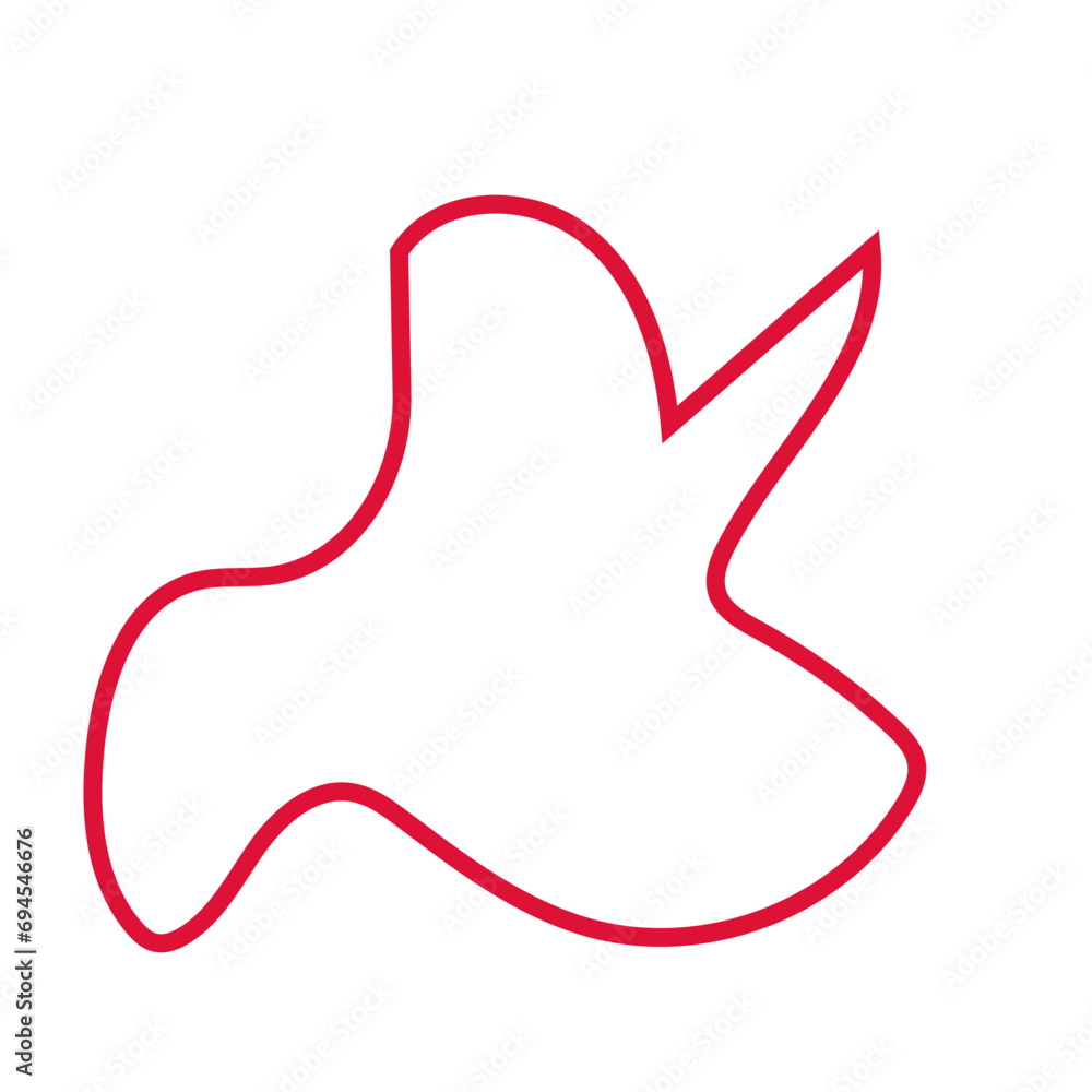 Red abstract shapes outlines vector Red abstract shapes outlines vector