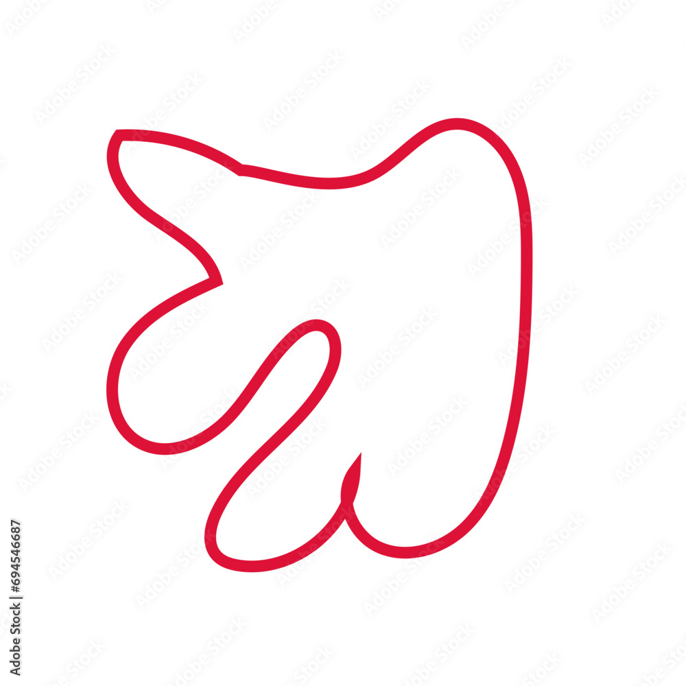 Red abstract shapes outlines vector Red abstract shapes outlines vector