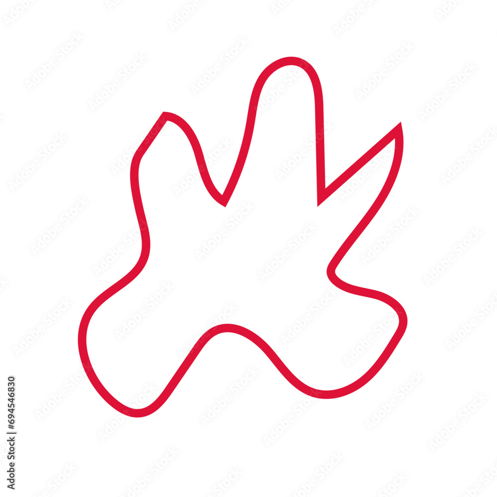 Red abstract shapes outlines vector Red abstract shapes outlines vector