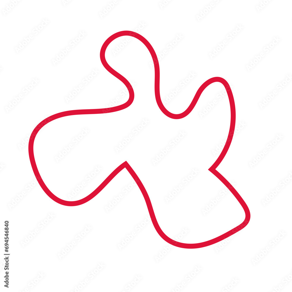 Red abstract shapes outlines vector Red abstract shapes outlines vector