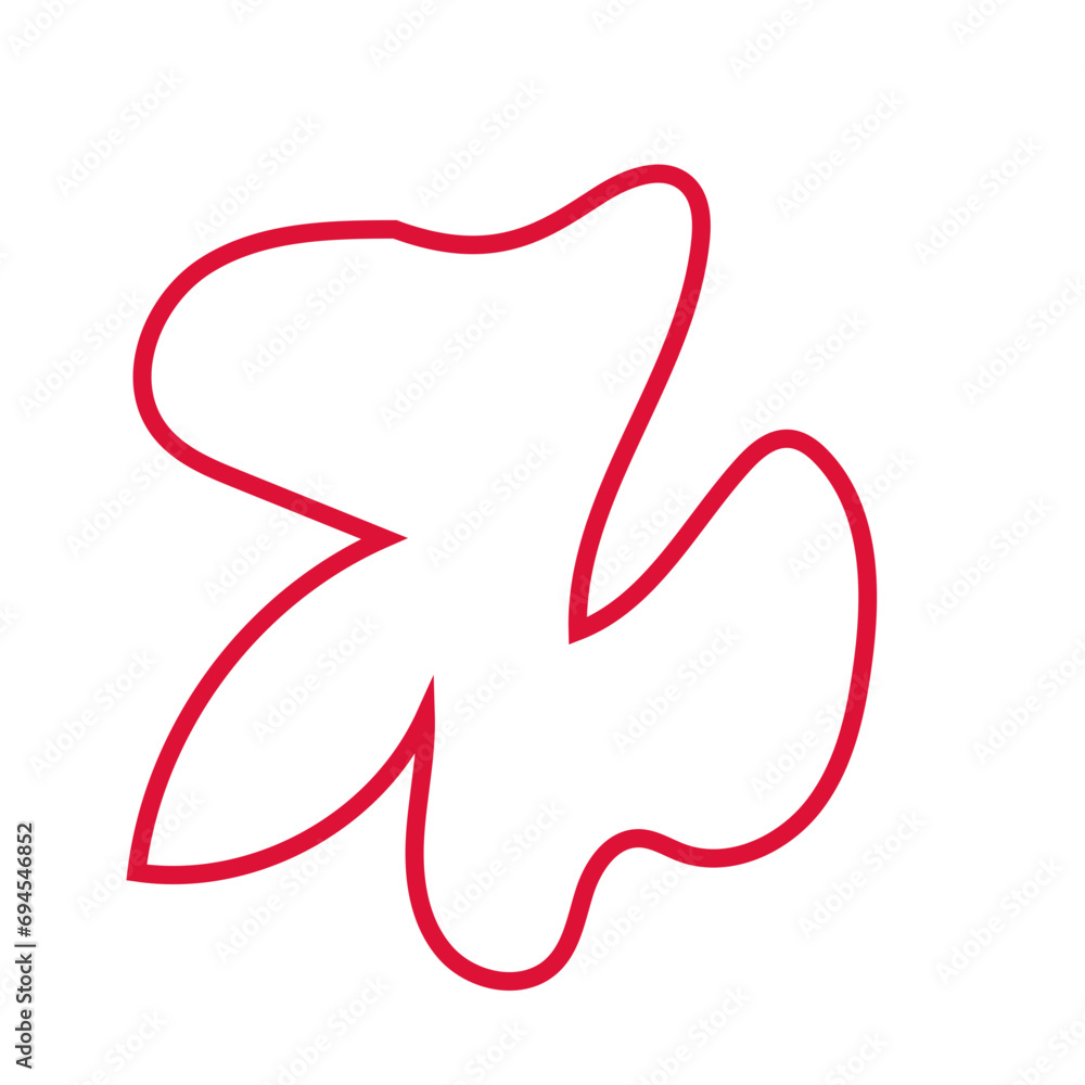 Red abstract shapes outlines vector Red abstract shapes outlines vector