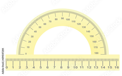 Angle ruler isolated. vector illustration