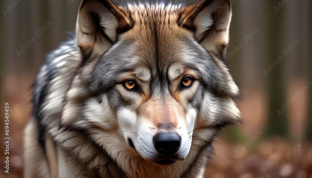 Beautiful eyes of a wild wolf.