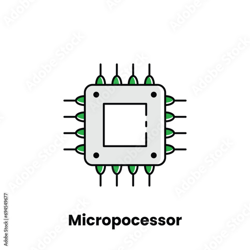 Microprocessor, CPU, Central Processing Unit, Semiconductor, Integrated Circuit, Silicon Chip, Instruction Set, Data Bus, Address Bus, Clock Speed, Registers, ALU (Arithmetic Logic Unit), Control Unit