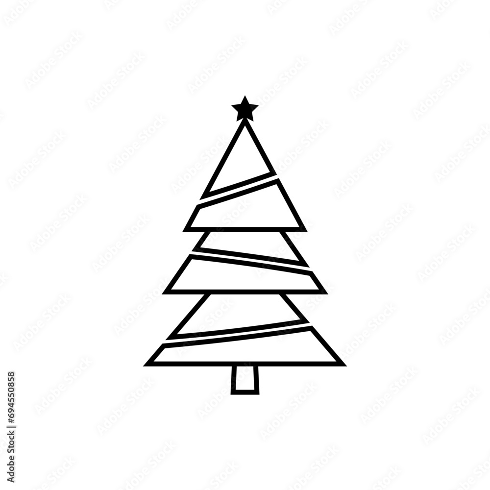 Christmas tree icon. Christmas tree icon.