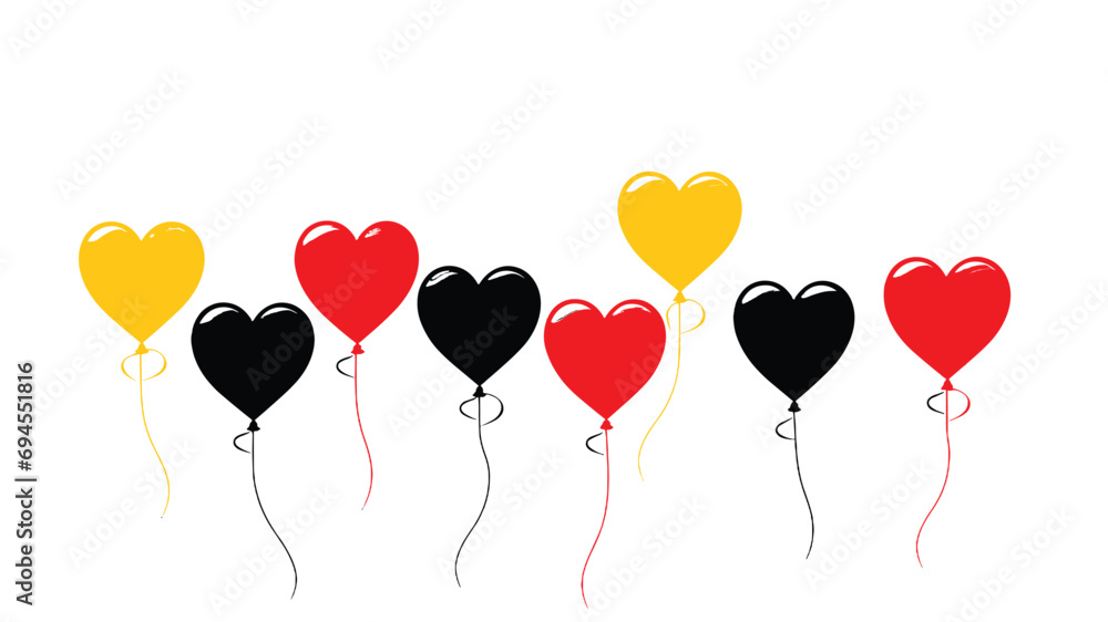 Love Air Balloons, Heart Balloons, Valentine's Decoration, For Poster Design, Banner, Card, Love-themed Ornaments, Valentine's Day Decoration, Festive Celebration Decor, birthday balloon