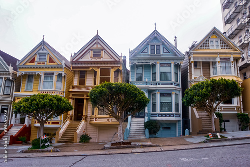 Steiner Street in San Francisco, California near the Intersection with Fulton Street  photo