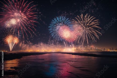 "Amazing firework animation for new year celebration"