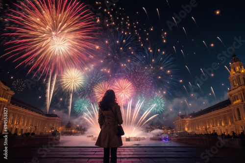 " Amazing firework animation for new year celebration"