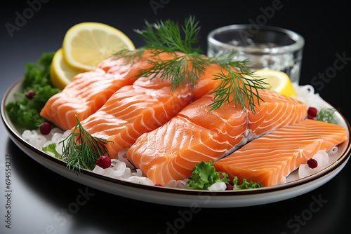 Salmon on plate