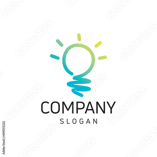Creative bulb logo design timeless emblem brand identity logotype abstract minimalist monogram typography vector editable