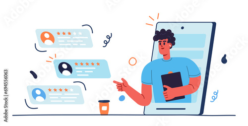 HR specialists choosing best candidate for job. HR concept. Man Characters Having Business Conversation. People search concept. Vector illustration