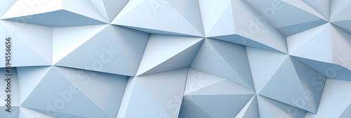 abstract 3d light blue geometric background with triangles