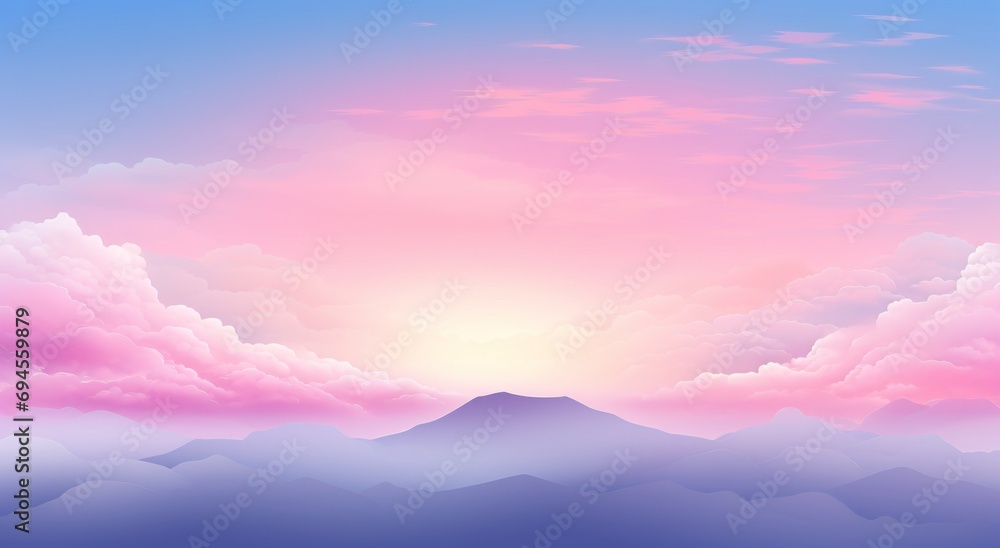 tuxedo pink sunrise scene above the skies with clouds background