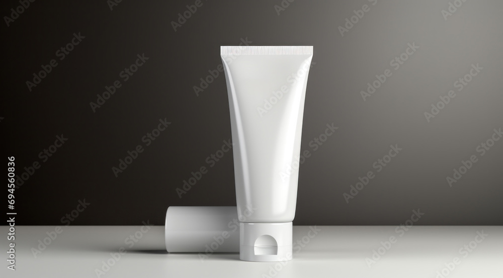 white tube skin cream on white table top white tube skin cream on white table top
