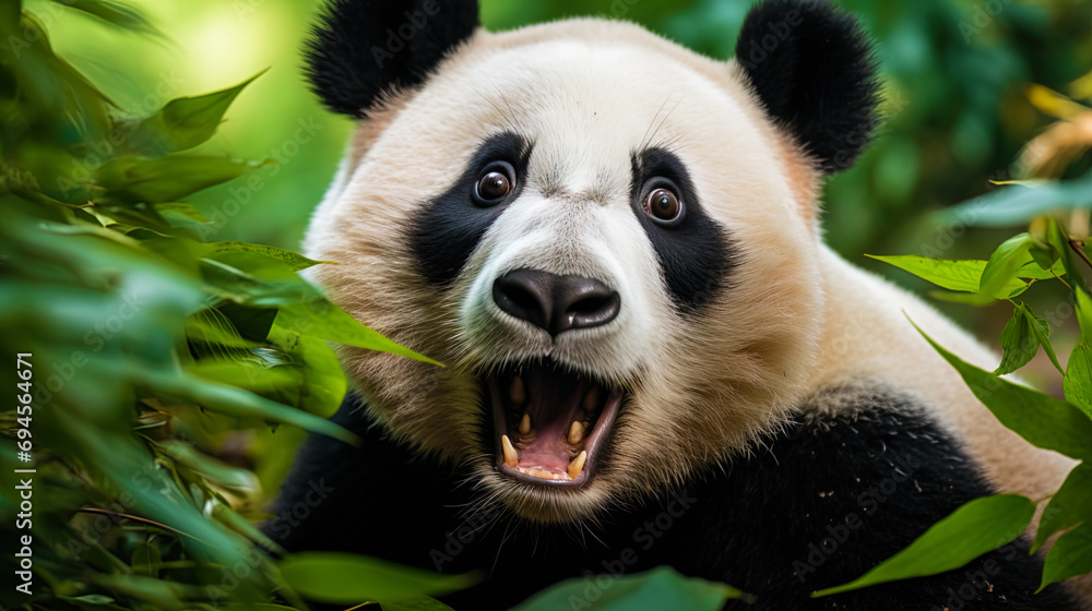 Fototapeta premium Portrait of a surprised turtle with an open shell