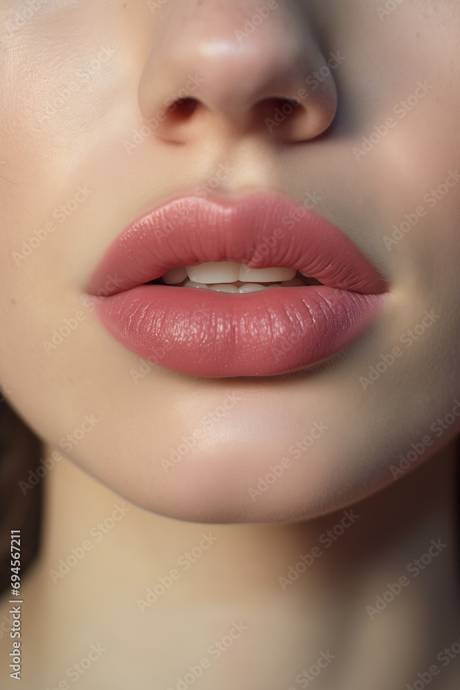 Fototapeta premium close-up of female lips
