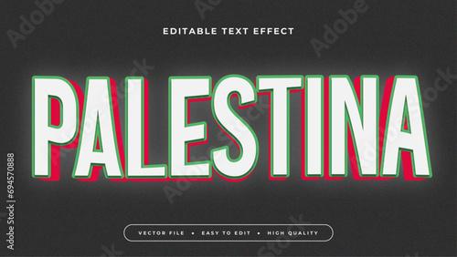 Colorful colourful palestine 3d editable text effect - font style