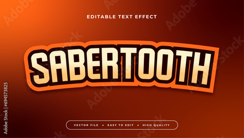 Brown red and black sabertooth 3d editable text effect - font style