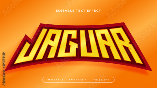 Yellow orange and red jaguar 3d editable text effect - font style
