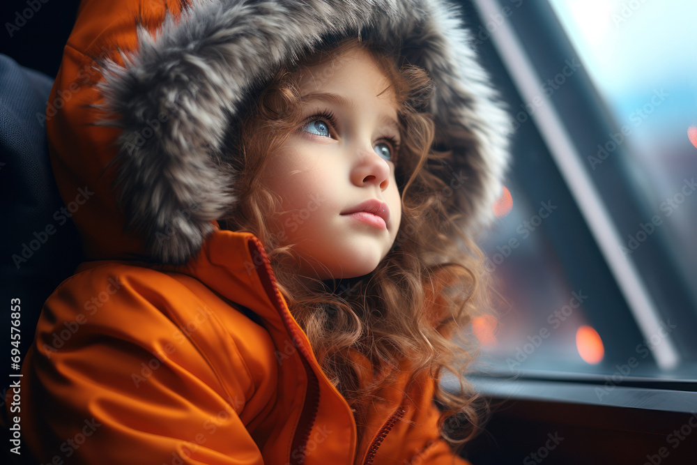 A pensive look envelops the child's face, suggesting thoughtful contemplation. Concept of introspection and deep reflection. Generative Ai. A pensive look envelops the child's face, suggesting thoughtful contemplation. Concept of introspection and deep reflection. Generative Ai.
