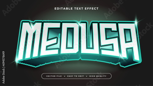 Black green and white meousa 3d editable text effect - font style