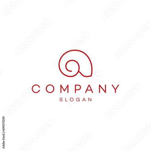 Nautilus real estate logo design vector property animal 