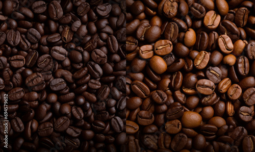 Top view coffee beans 