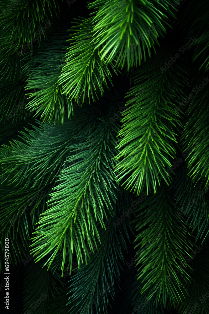 Lush Pine Needles Close-up