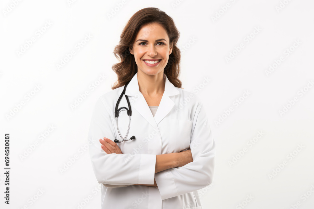Portrait of smiling african american female doctor with stethoscope Portrait of smiling african american female doctor with stethoscope