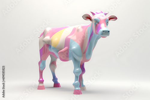 Soft Pop Style Artistic Cow © DavoeAnimation