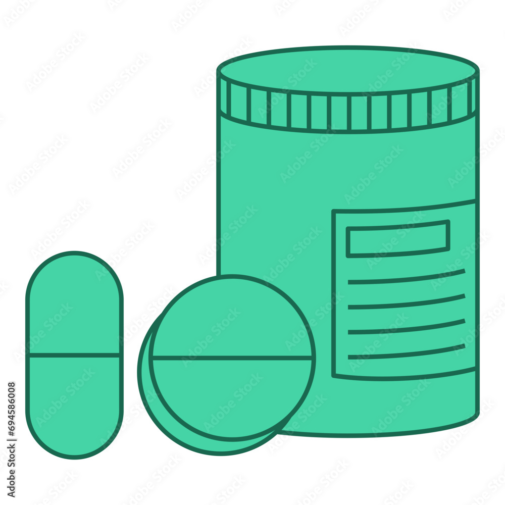 Flat line medicine. Vector illustration with healthcare theme and flat line vector style. Editable vector element. Flat line medicine. Vector illustration with healthcare theme and flat line vector style. Editable vector element.