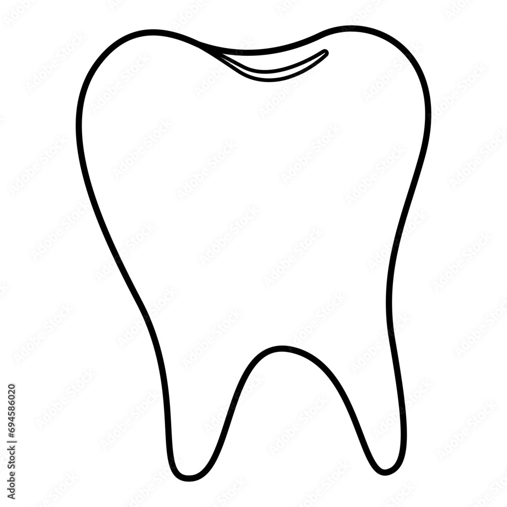 Tooth line art. Vector illustration with healthcare theme and line art vector style. Editable vector element. Tooth line art. Vector illustration with healthcare theme and line art vector style. Editable vector element.