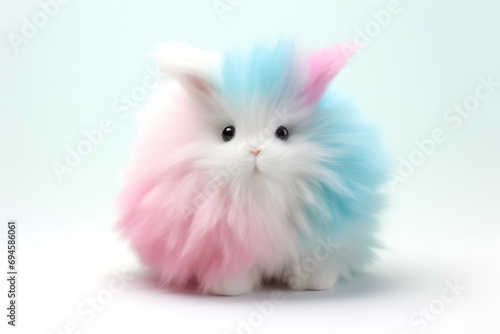 Whimsical Soft Pop Style Fluffy Bunny